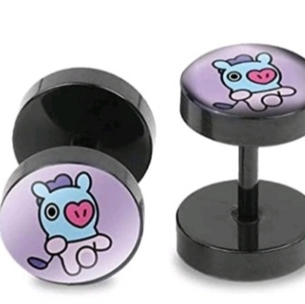 Mang (J-Hope) BT21 Line Friends BTS (Suga)  Bubble Stud Earrings.